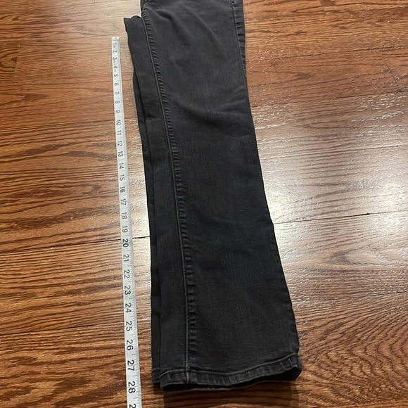 ANN TAYLOR LOFT MODERN STRAIGHT stretch black wash jeans 5 pocket size 27 / 4 - Picture 8 of 9